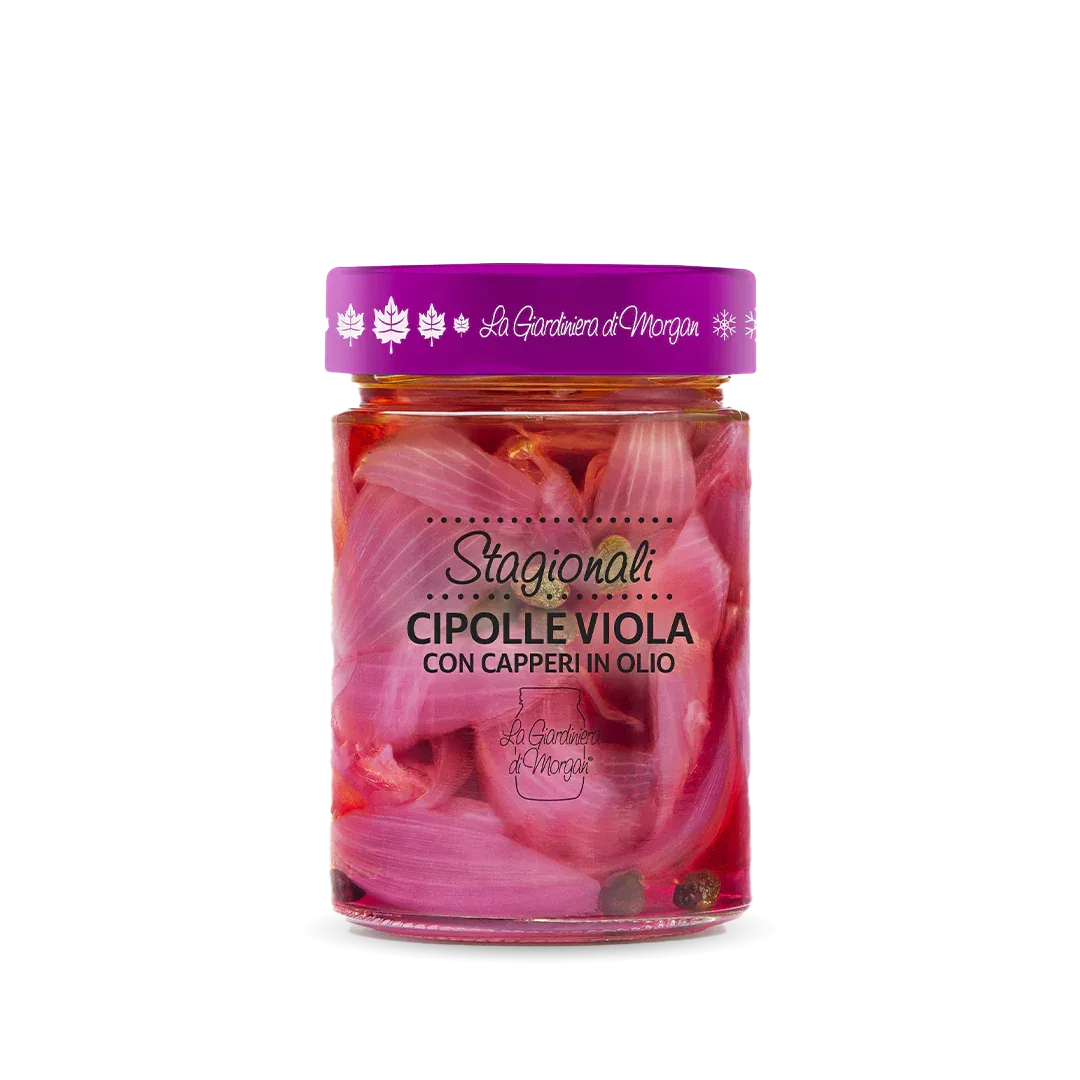 Cipolla Viola con capperi in olio 310 ml Morgan