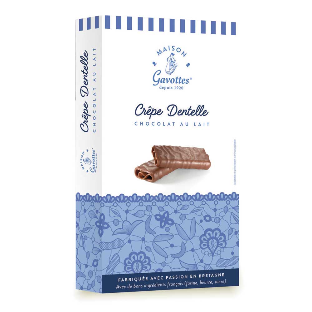Crepe Dentelle Gavottes al Cioccolato Fondente 100g - Galette Bretoni Dolci