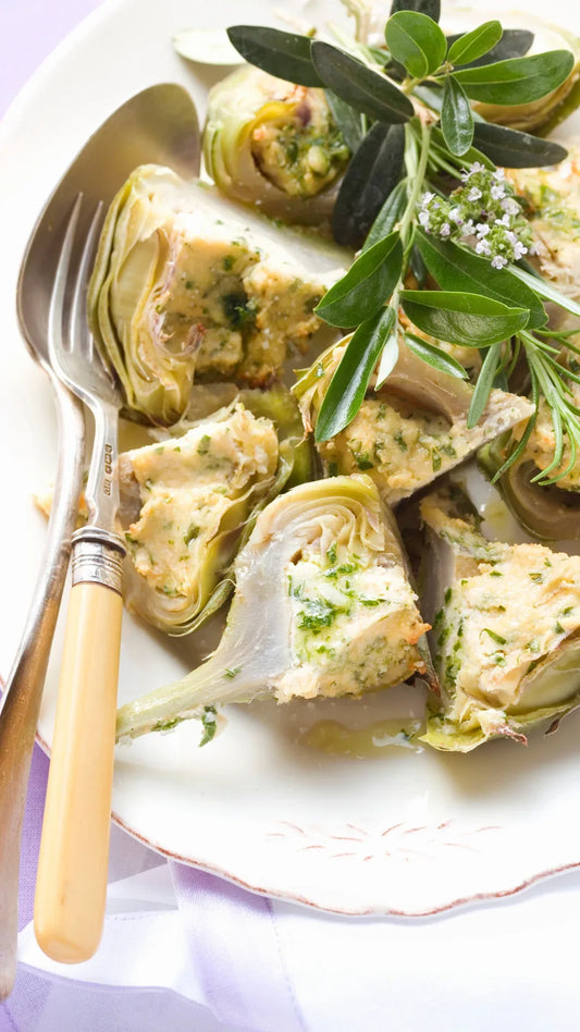 Cuori di Carciofini e Menta Grigliati a Mano - Specialità Italiana
