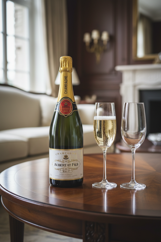 Champagne Aubert et Fils con calici