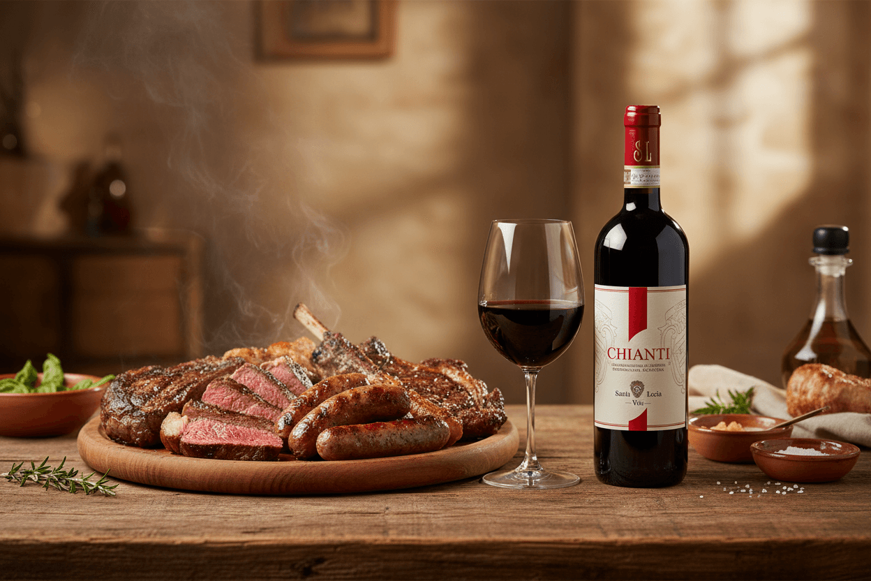 Chianti con grigliata di carne