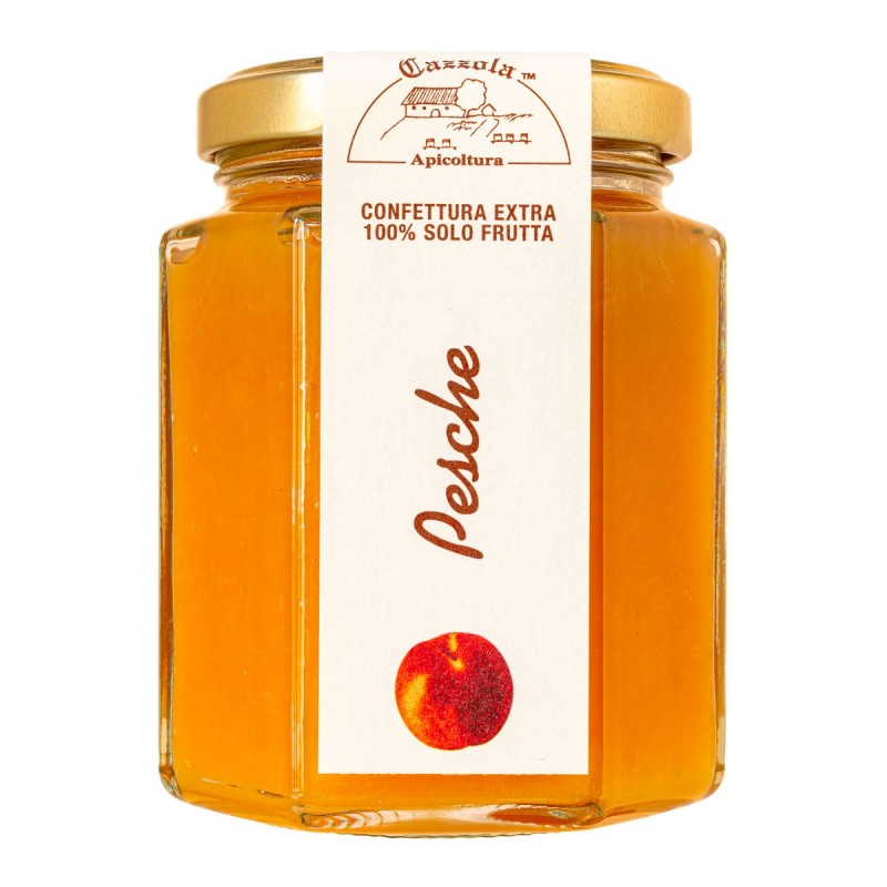 Marmellata alla Pesca Cazzola Senza Zuccheri Aggiunti - Dolcezza Estiva 200g