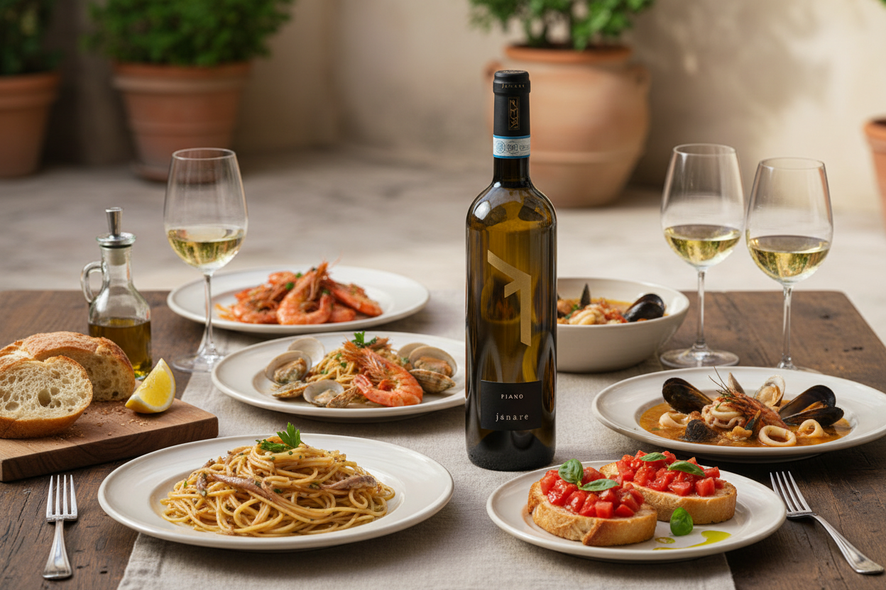 Fiano Janare - Tavola con Pesce e Aperitivi