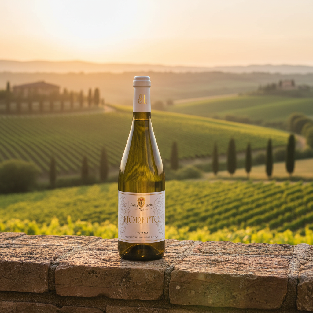 Fioretto con vigneti toscani