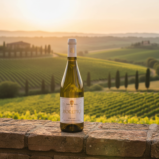 Fioretto con vigneti toscani