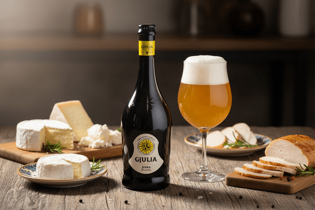 Gjulia Nord – Lifestyle con calice, formaggi e carni bianche