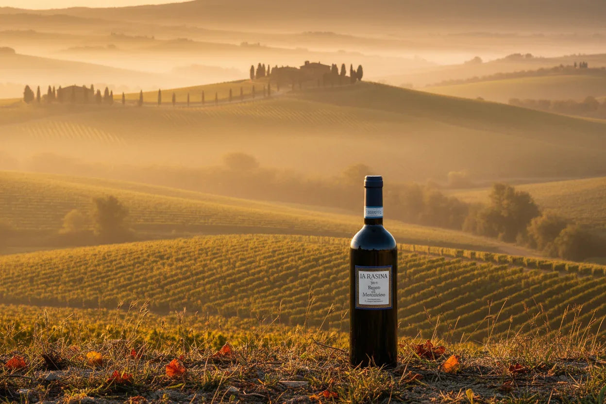 Rosso di Montalcino La Rasina - Colline di Montalcino al tramonto