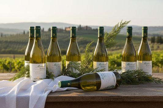 Mistral Bolgheri Vermentino – Banco con bottiglie