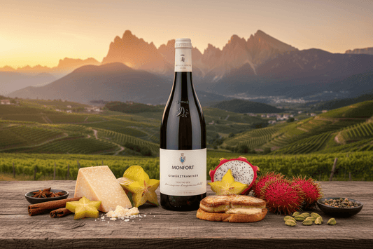Monfort Gewürztraminer con abbinamenti e Alto Adige