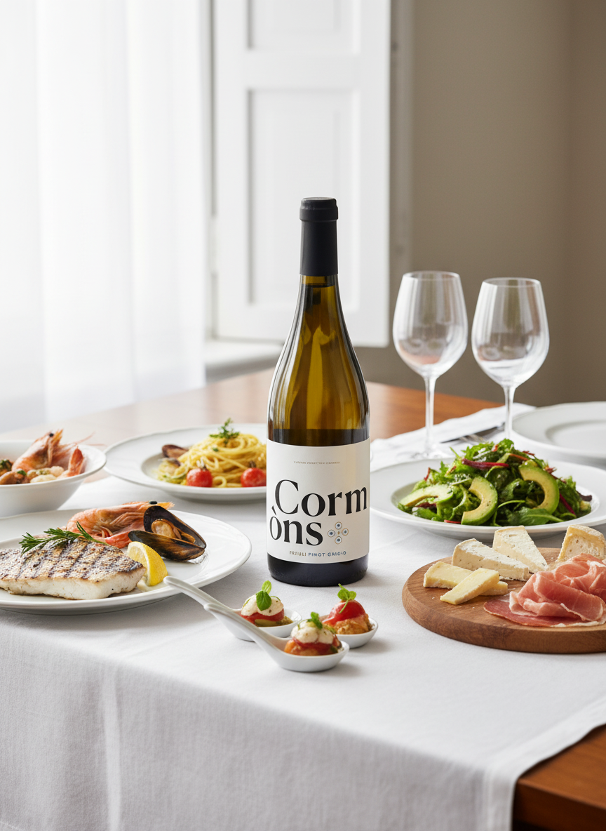 Pinot Grigio Friuli Cormons con abbinamenti gastronomici