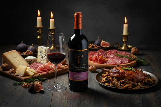 Pinot Nero Giò con abbinamenti gastronomici