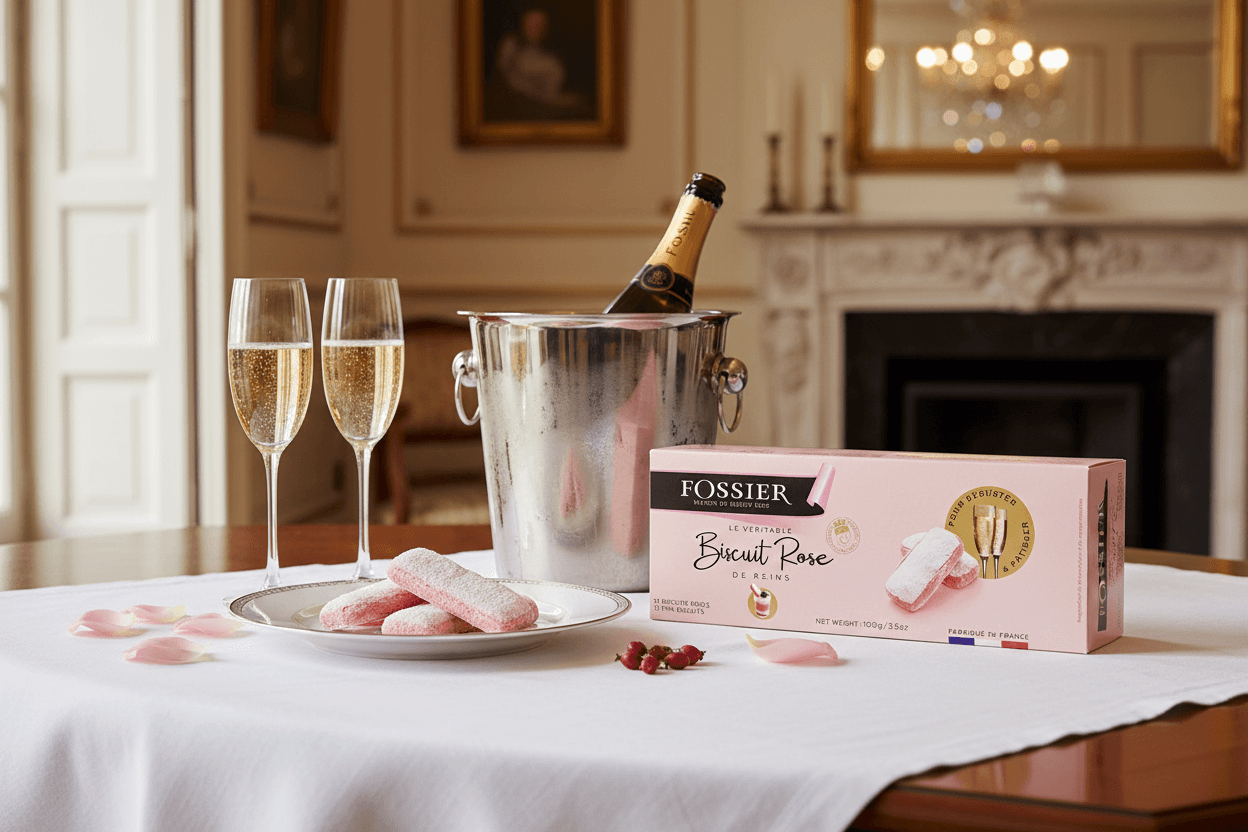 Prosecco e Biscotti Rosa Fossier