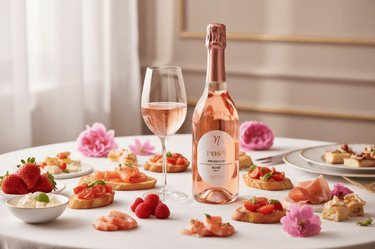 Prosecco Rosé Il Ponte con tavola apparecchiata e abbinamenti