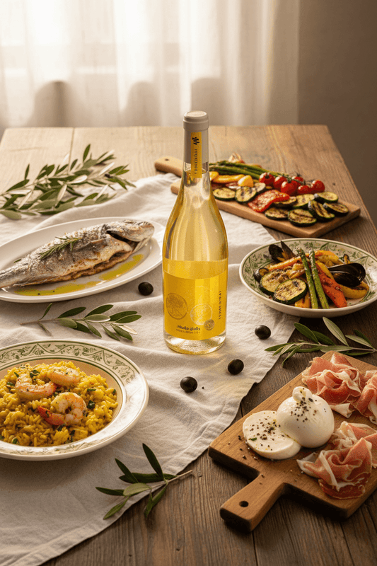 Ribolla Gialla Terredirai con abbinamenti gastronomici