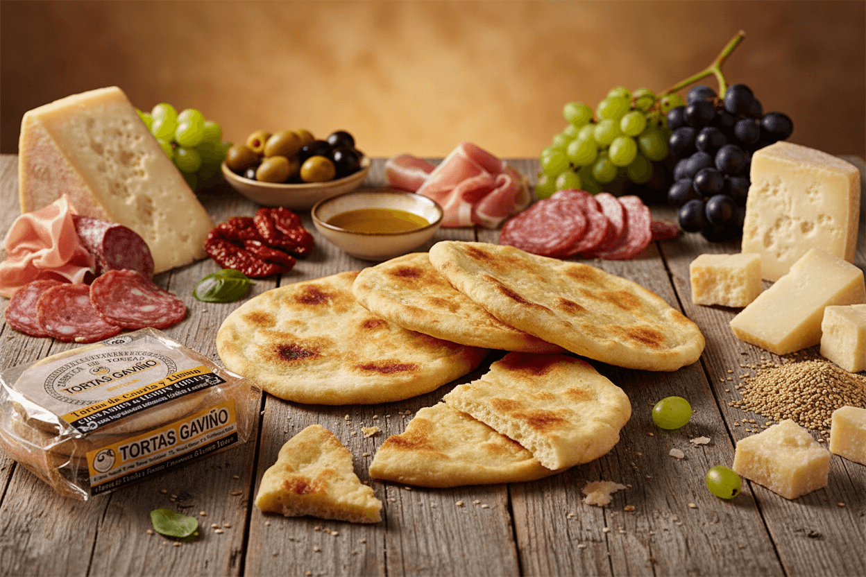 Schiacciatine Tortas Gaviño – Tavola con Antipasti
