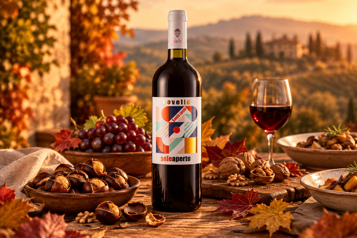 Soleaperto su una tavola autunnale