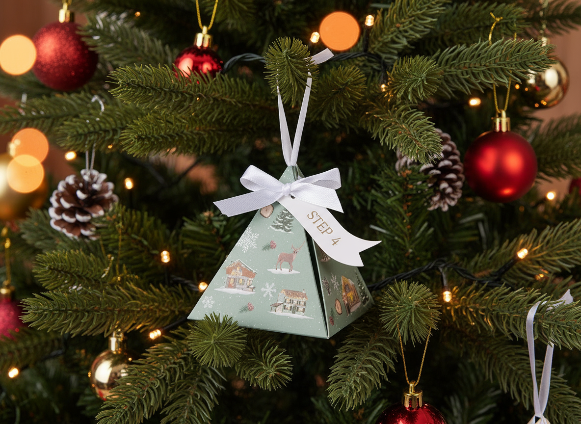 Step 4: Piramidina appesa all'albero di Natale