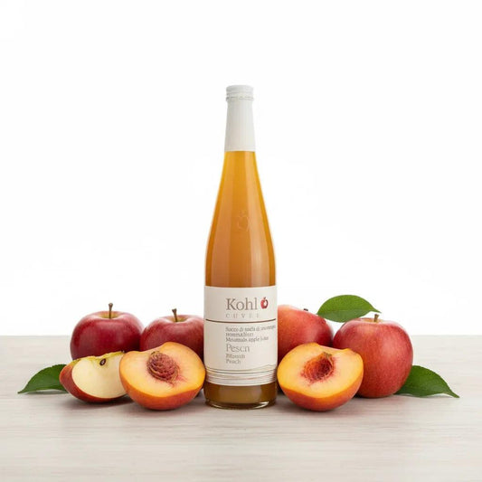Succo di Mela e Pesca con frutta fresca
