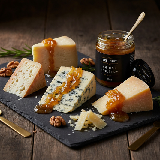 Tagliere di formaggi con Chutney di Cipolle Belberry