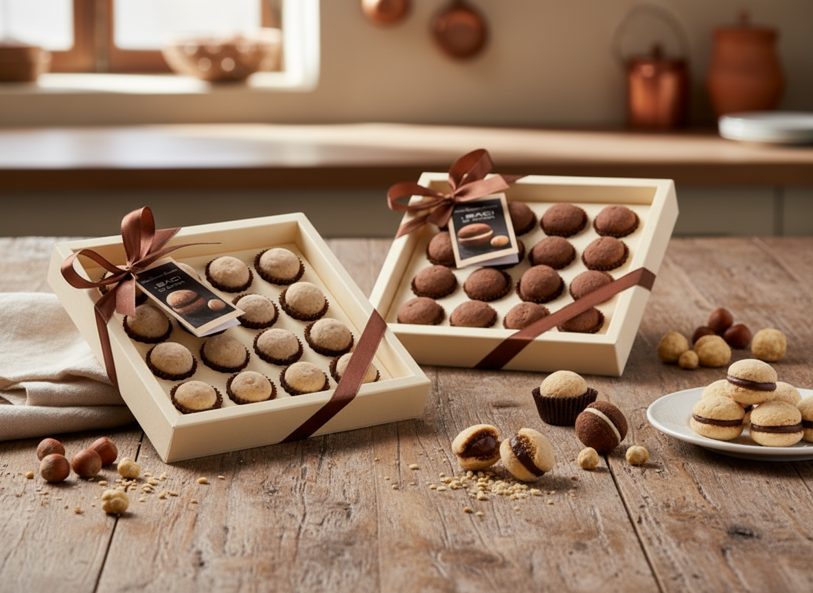 Tavola con Baci di Dama - Antica Torroneria Piemontese