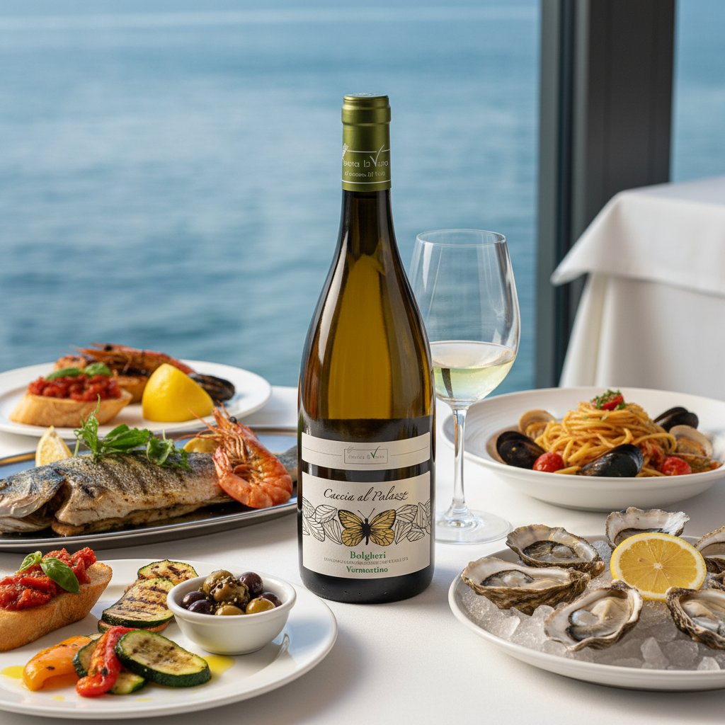 Vermentino Caccia al Palazzo con abbinamenti gastronomici