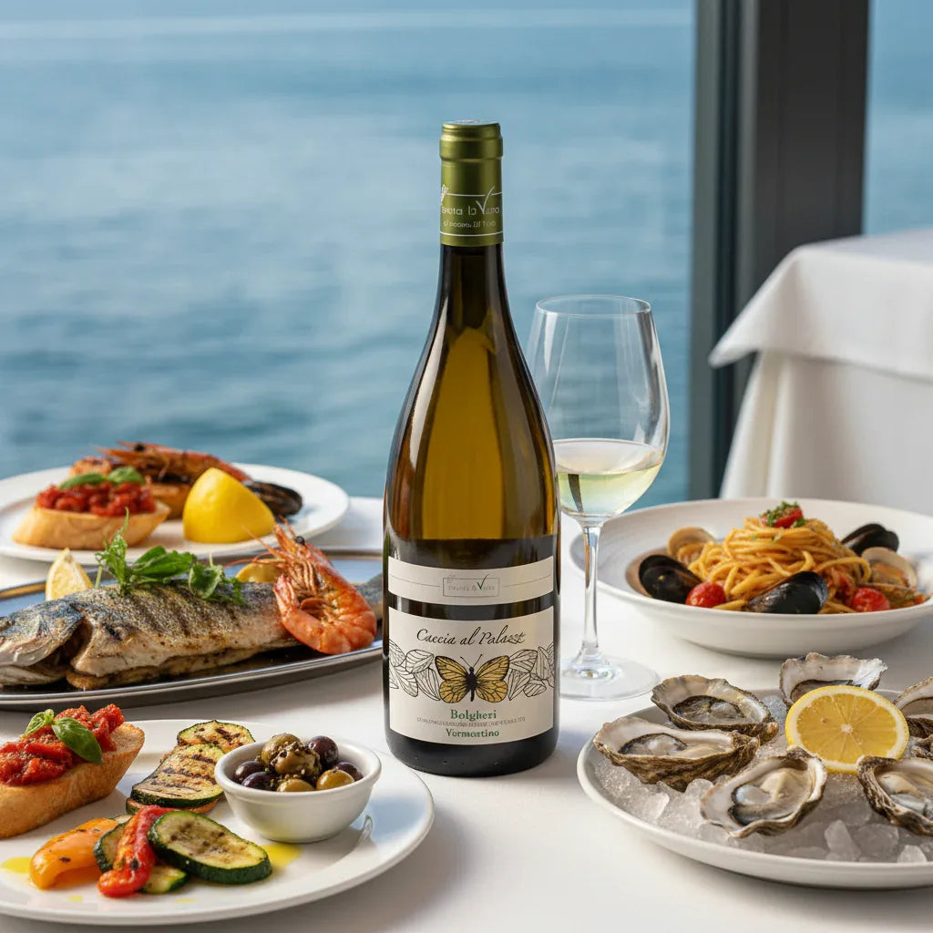 Vermentino Caccia al Palazzo con abbinamenti gastronomici