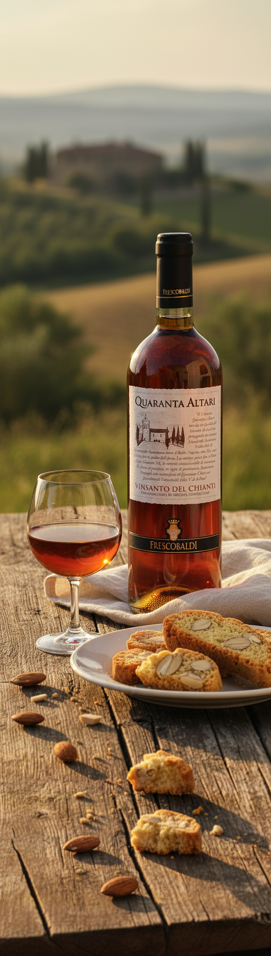 Vin Santo con bicchierino e cantucci