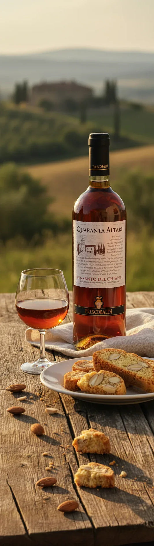 Vin Santo con bicchierino e cantucci