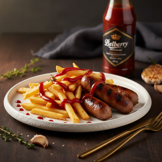Würstel e patatine con Ketchup Belberry