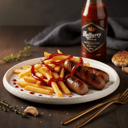 Würstel e patatine con Ketchup Belberry