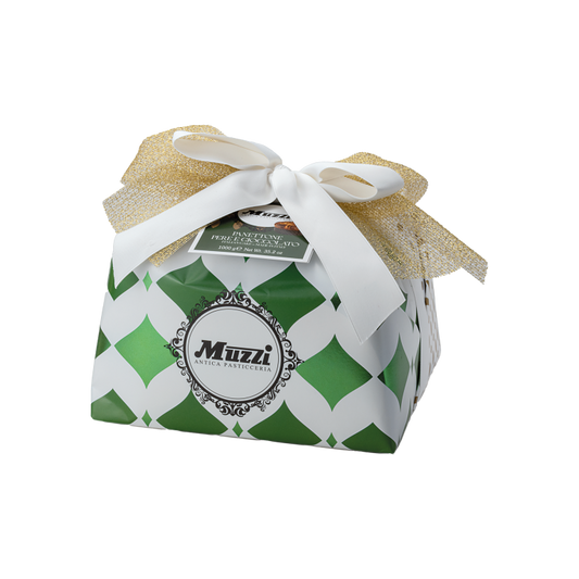 Panettone Pere e Cioccolato Muzzi - Pere Semicandite e Gocce di Cioccolato