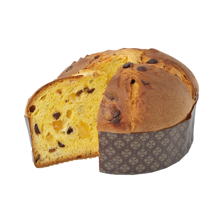 Panettone Pere e Cioccolato Muzzi - Pere Semicandite e Gocce di Cioccolato