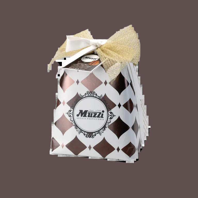 Pandoro Tiramisù Muzzi - Gocce di Cioccolato e Crema Tiramisù 850g
