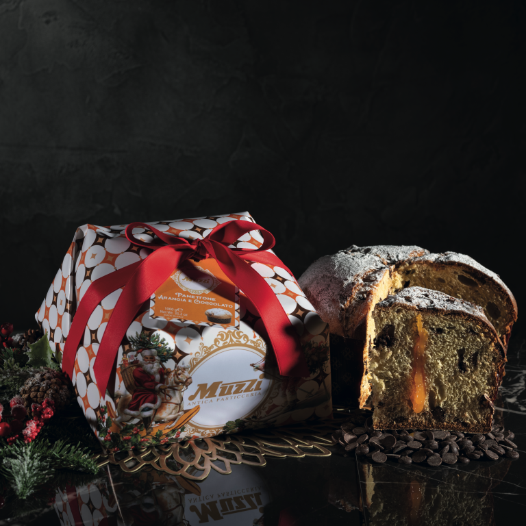 Panettone Arancia e Cioccolato Muzzi - Crema all'Arancia e Gocce 1kg