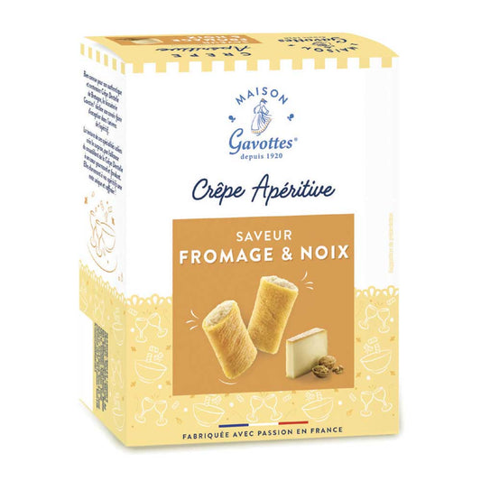 Crepe Aperitivo Gavottes al Formaggio e Noci 100g - Galette Bretoni Croccanti