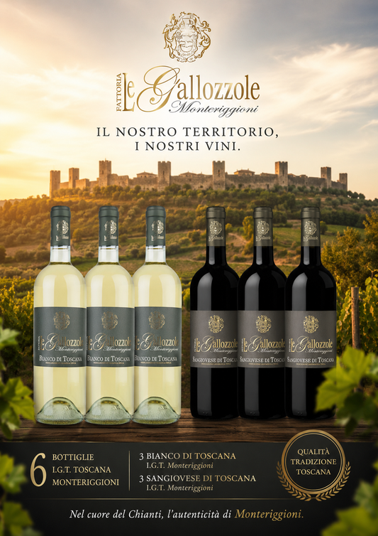  3 Sangiovese IGT + 3 Bianco Toscano IGT