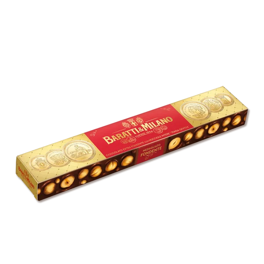 Torrone al Cioccolato Medagliato Fondente con Nocciole Intere Baratti & Milano – 200 g