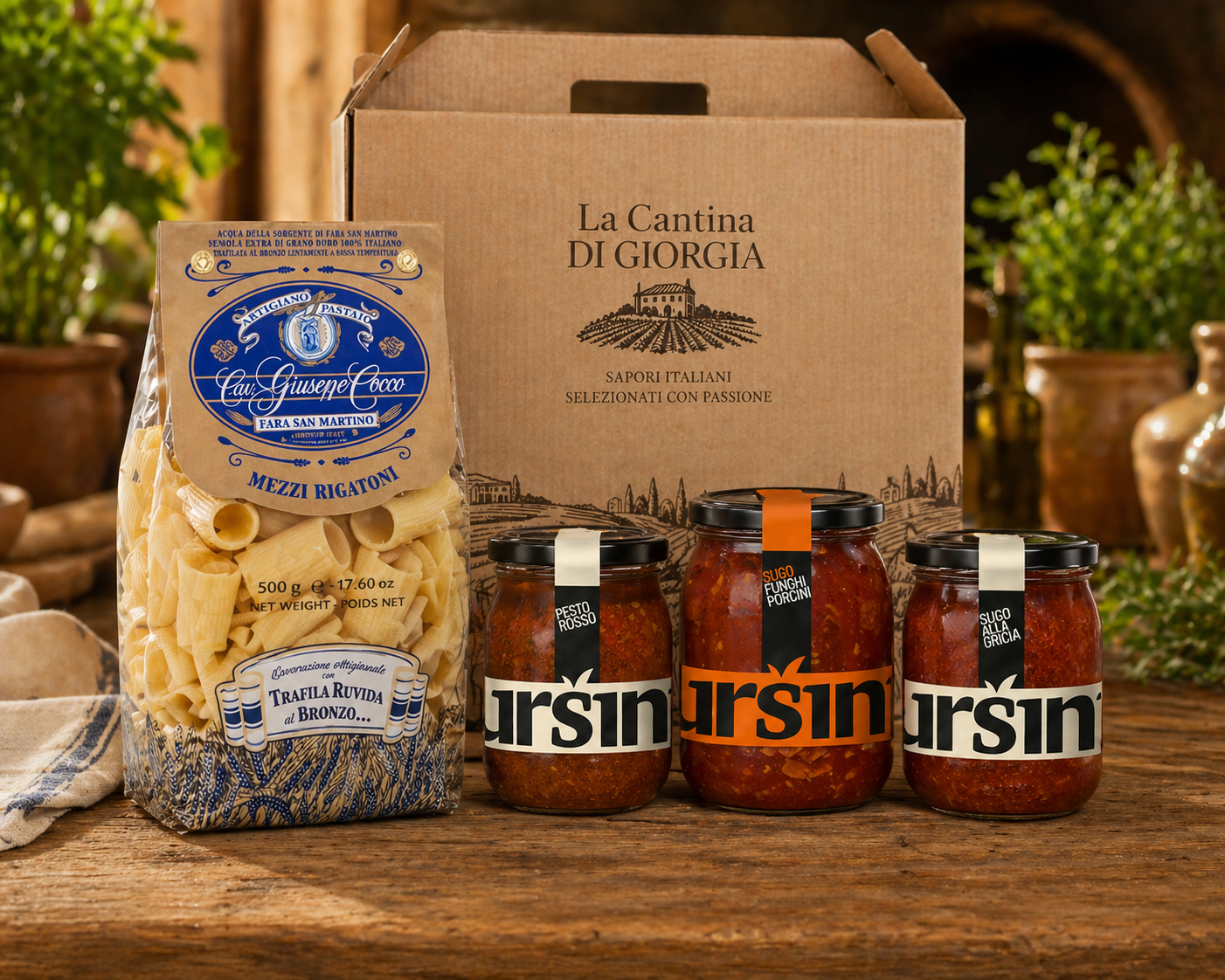 Box Gourmet – Tris di Sughi Ursini con Pasta Artigianale Cav. Cocco
