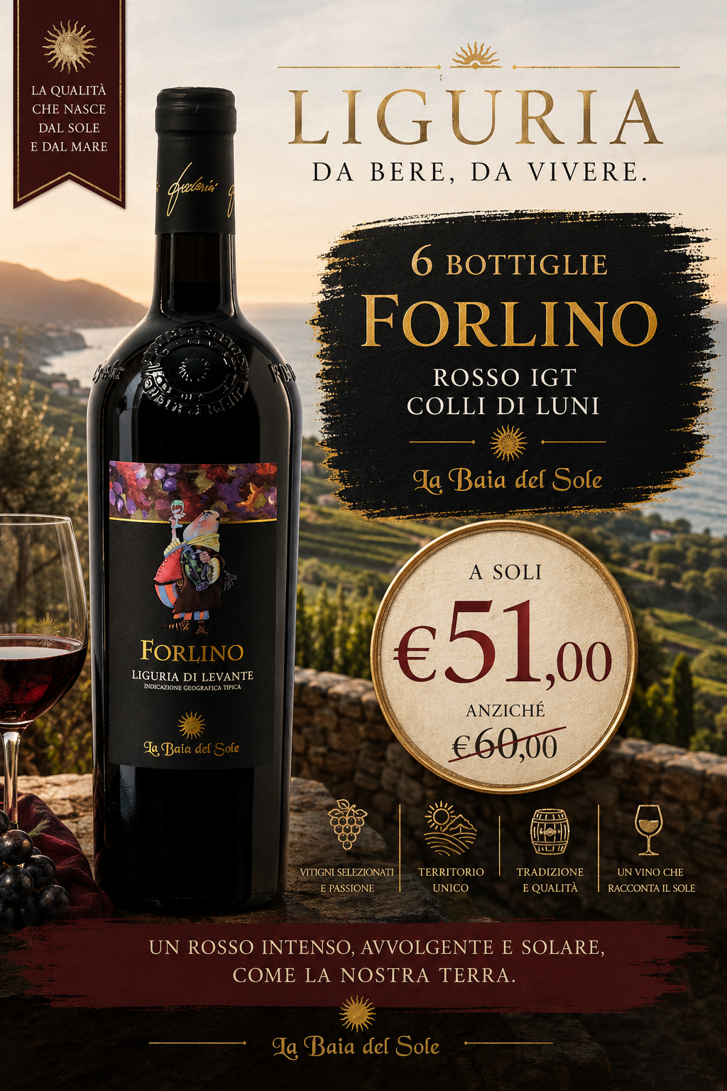 Confezione 6 Bottiglie – Forlino IGT Rosso di Levante | Promozione Limitata