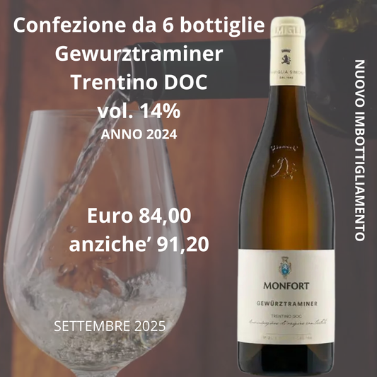 Confezione da 6 Gewurztraminer Monfort