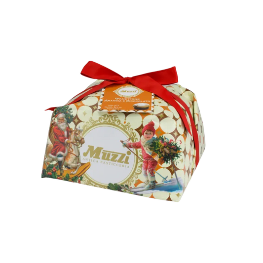Panettone Arancia e Cioccolato Muzzi - Crema all'Arancia e Gocce 1kg