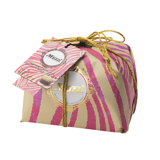 Panettone Fragoline, Cioccolato Bianco e Pepe Verde Muzzi 750g