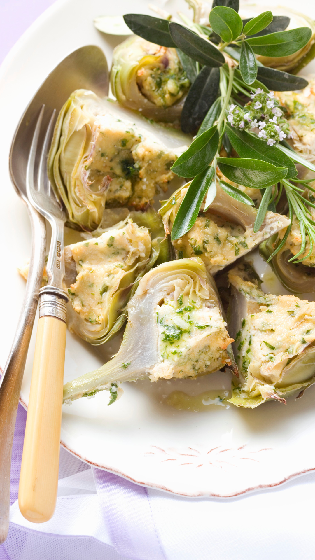 Cuori di Carciofini e Menta Grigliati a Mano - Specialità Italiana