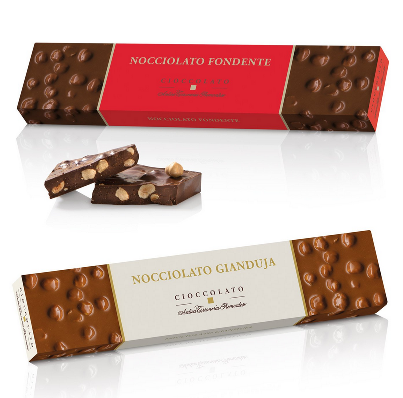 Cioccolato Fondente e Gianduja in Astuccio 200g - Antica Torroneria Piemontese