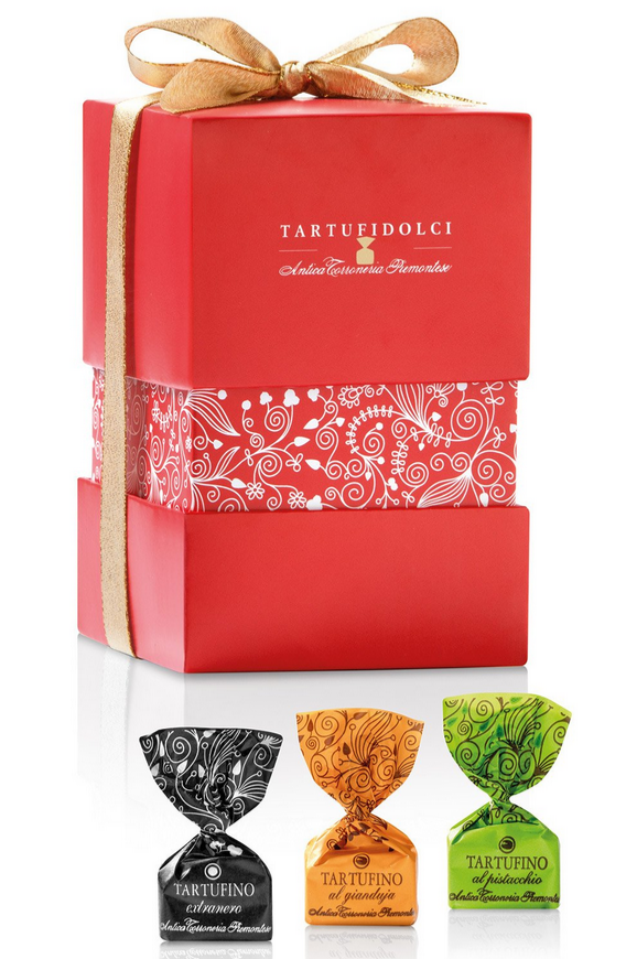 Confezione Regalo "Deluxe" 200g - Tartufini Assortiti - Antica Torroneria Piemontese
