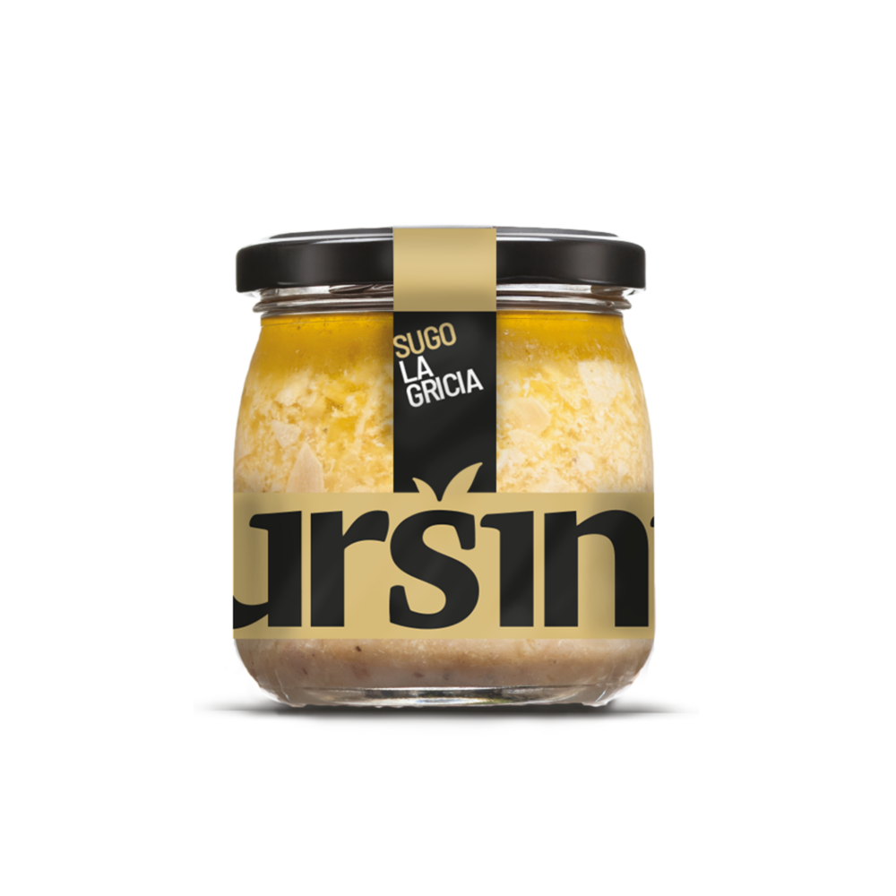 Sugo alla Gricia Ursini 170g - Ricetta Tradizionale Romana con Guanciale e Pecorino DOP