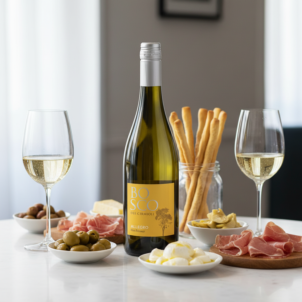 Allegro Bianco Frizzante con aperitivi