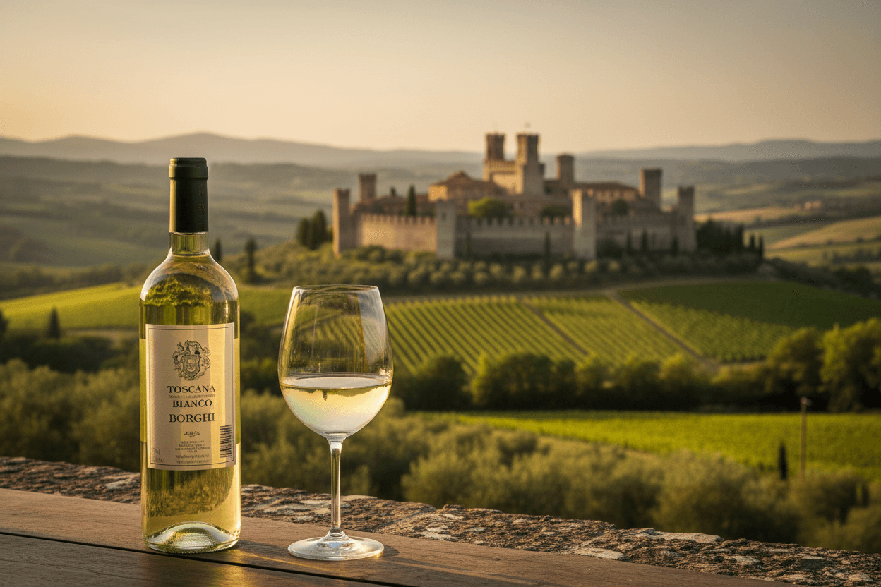 Bianco Borghi con Monteriggioni