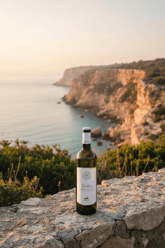 Billia Vermentino con panorama della Sardegna