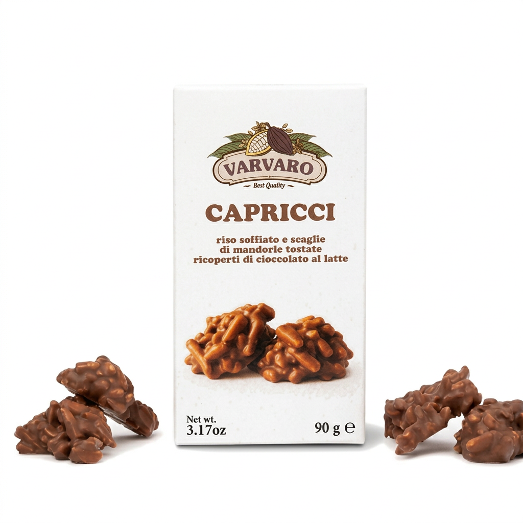 Capricci VARVARO con confezione e cioccolatini, versione più nitida e ravvicinata